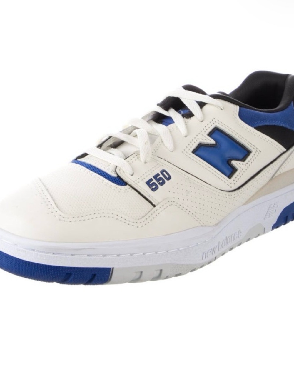 New Balance Men’s White and Blue 550 Low-Top Sneaker